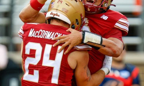 Dylan Lonergan shines in debut, Boston College hammers Fordham, 66-10