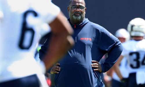 Patriots defensive coordinator Terrell Williams leaves practice with dehydration