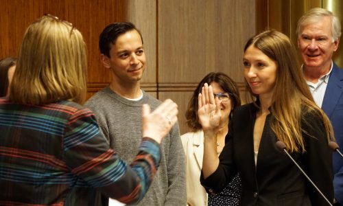 Molly Coleman is seated on the St. Paul City Council