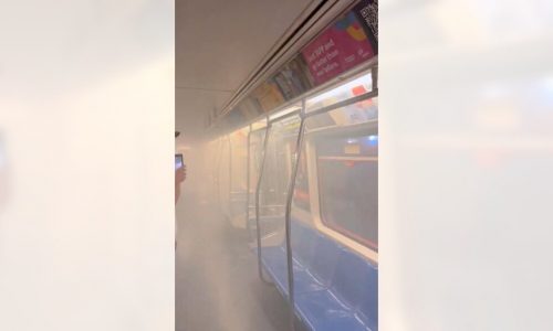 Flames and smoke force passengers to flee New York City area train