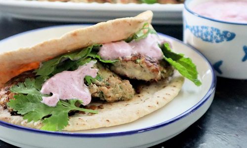 Recipe: Colorful sumac sauce levels up turkey and zucchini meatballs