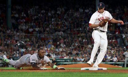 Red Sox score six in first inning, beat Yankees to avoid crushing sweep