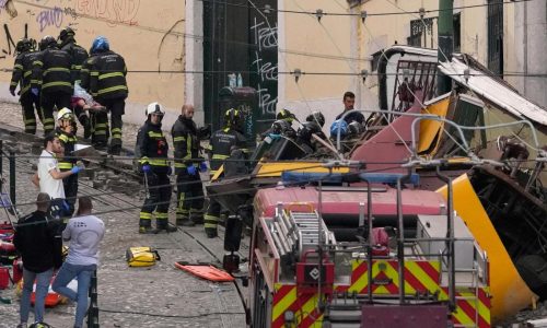 Famed streetcar in Lisbon derails, killing 15 people