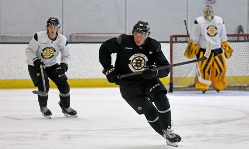 Fraser Minten hopes to make an early impression on Bruins