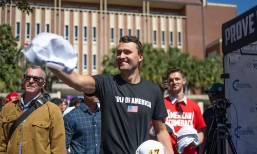 Conservative commentator Charlie Kirk shot at Utah Valley University event