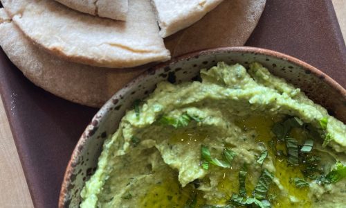 Avocado makes this hummus creamy and buttery