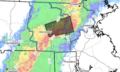 Tornado warning issued for parts of Massachusetts