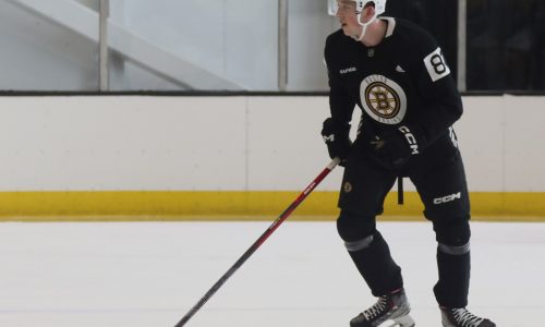 Bruins notebook: Mason Lohrei trying to shake off rough night