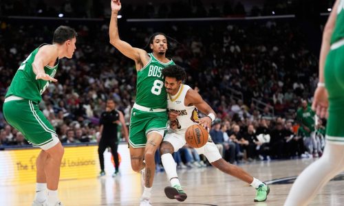Two newcomers lead way as Celtics blow out Pelicans for first win