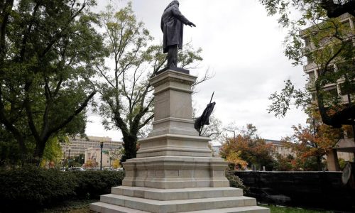 A Confederate statue is restored as part of Trump’s efforts to reshape how history is told
