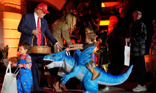 Trump hosts White House Halloween bash with superheroes and presidential lookalikes amid shutdown