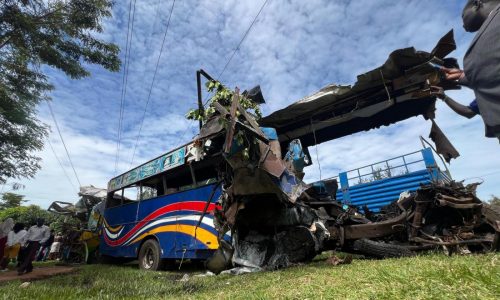 More than 40 people killed in a crash of buses and other vehicles in western Uganda