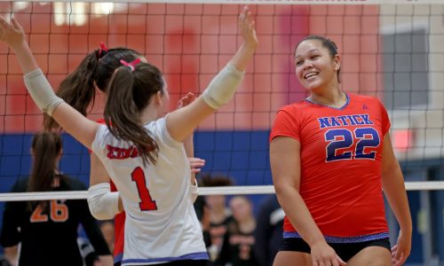 Natick upsets Newton North in Bay State League volleyball match