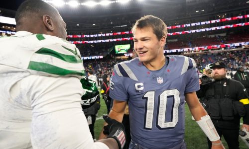 Patriots teammates, crowd back Drake Maye’s MVP case in win over Jets