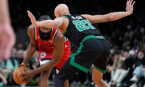 Jaylen Brown, Celtics hold off James Harden charge to beat Clippers