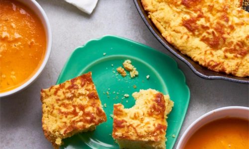 This Thanksgiving, don’t forget the cornbread, and here’s a nicely cheesy version