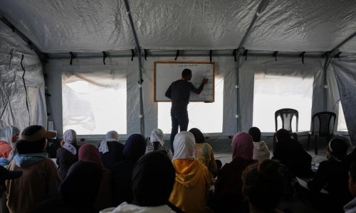 Most of Gaza’s schools are destroyed and hundreds of thousands of children cannot go back to class