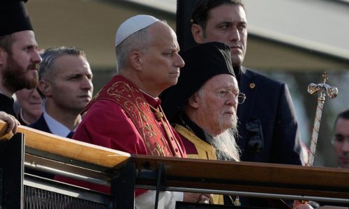 El papa León XIV y líderes cristianos oran por la unidad en el sitio del Concilio de Nicea