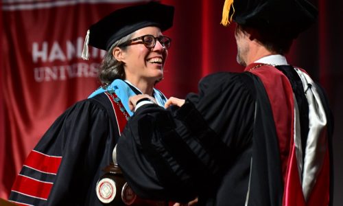 Mayme Hostetter formally takes on role as Hamline University president