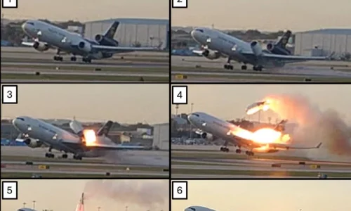 Safety Board Releases Images Showing Engine Separating From UPS Plane Before Fatal Crash