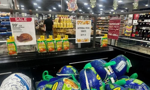 Shoppers Take Advantage of Bargains to Save on Holiday Turkey
