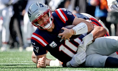 Drake Maye is right: Most of his sacks are not on Patriots’ O-line