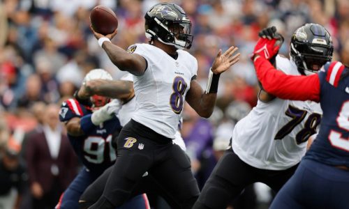 Patriots-Ravens injury report: Lamar Jackson sick Wednesday, several Pats starters sit