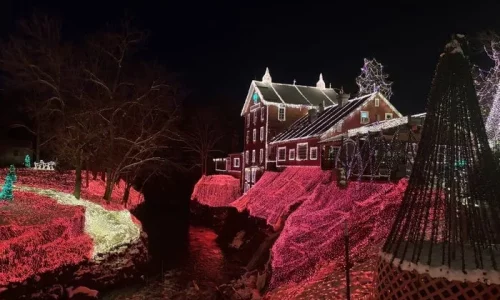 5 Million Christmas Lights Illuminate 19th Century Ohio Grist Mill