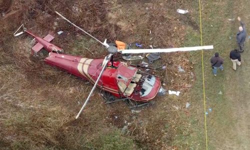 One dead after copters crash midair