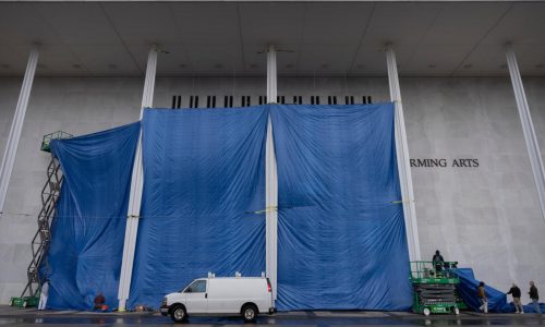 The Kennedy Center starts work to add Trump’s name onto the building