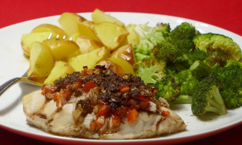 Sheet Pan Snapper with Broccoli and Potatoes
