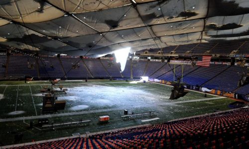 Metrodome roof collapsed under 17 inches of snow 15 years ago