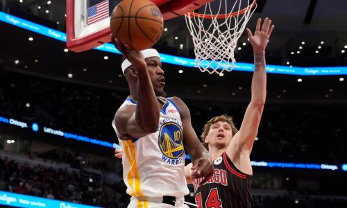 Podziemski anota 21 y Warriors vencen 123-91 a Bulls en la séptima derrota al hilo de Chicago