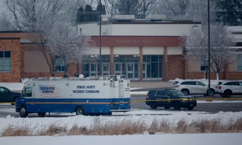 Student injured, man dead in shooting outside Minnesota high school