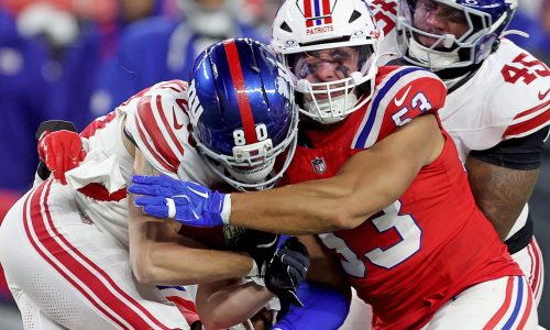 Christian Elliss’ hit on Jaxson Dart also sends message to Drake Maye