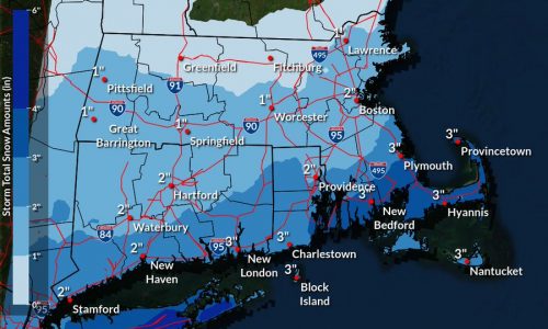 Massachusetts snow forecast: Up to 4 inches possible in season’s ‘first accumulating snow’ for spots