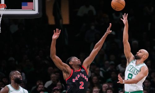 Hot-shooting Celtics hold off shorthanded Raptors for home win