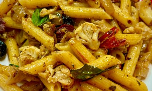 Penne with Cauliflower Sauce gets kick from anchovies