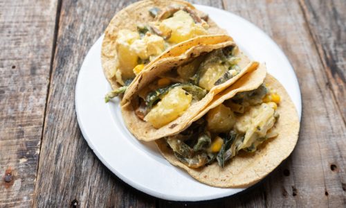 Gretchen’s table: Papas con rajas tacos are a spicy, cheesy fiesta