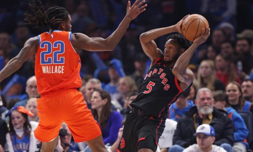 Quickley anota 23 puntos y 11 rebotes para liderar a Raptors en victoria 103-101 sobre Thunder
