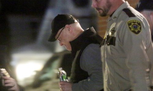 Protesters gather outside as U.S. Rep. Pete Stauber speaks at Duluth Teamsters meeting