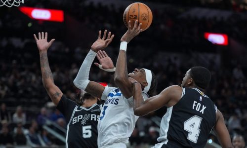 Edwards scores 55, but Spurs hold off Timberwolves
