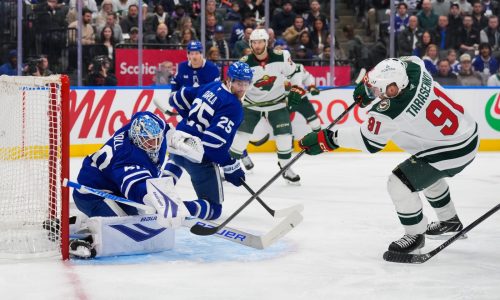 Wild rake in Toronto, blowing past Leafs
