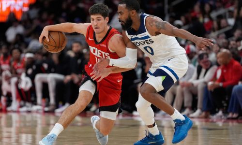 Edwards-less Timberwolves fall at Houston