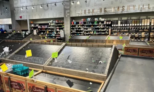 Shoppers Empty Grocery Store Shelves Ahead of Massive Winter Storm