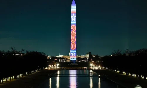 Washington Monument Illumination Kicks Off Yearlong Celebration of America’s 250th Birthday