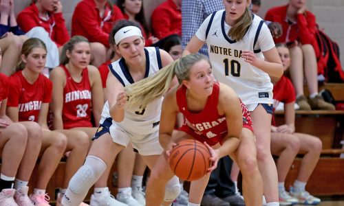Eileen Lowther, Hingham ramp up in second half to defeat cross-town rival NDA