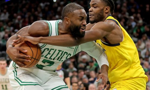 Jaylen Brown, Sam Hauser lead way as Celtics breeze past Pacers