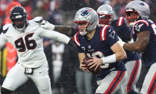 Patriots QB Drake Maye overcomes fumbles to reach AFC title game on late TD pass