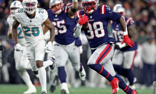 Rhamondre Stevenson playing in vintage form when it matters most for Patriots